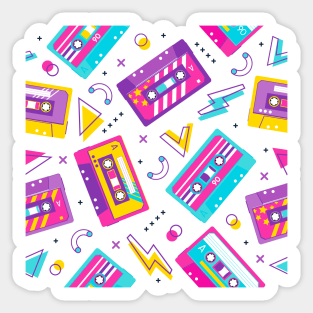 Colorful Music Mixtapes Sticker